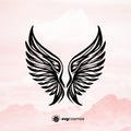 Angel Wings SVG, Angel Wings PNG, Angel Wings clipart, Angel Wings silhouette, Angel Wings vector, Angel Wings cricut, Angel Wings cut file, Angel Wings png, Angel Wings svg, Wings svg- svgcosmos