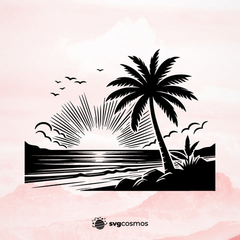 Palm Tree svg, Palm Tree png, Palm Tree vector, Palm Tree cricut, Beach svg, Beach png, , , Sunset svg, Sunset png, Sunset vector, Sunset cricut, island svg - svgcosmos