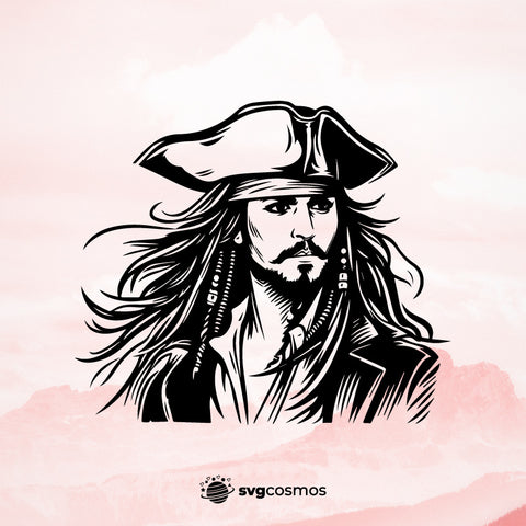 Jack Sparrow svg, Jack Sparrow png, Jack Sparrow silhouette, Jack Sparrow vector, Jack Sparrow cricut, Jack Sparrow cut file, Captain Jack Sparrow svg, Caribbean Pirates svg, Johnny Depp svg - svgcosmos