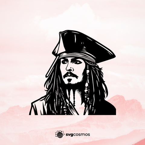 Jack Sparrow svg, Jack Sparrow png, Jack Sparrow silhouette, Jack Sparrow vector, Jack Sparrow cricut, Jack Sparrow cut file, Captain Jack Sparrow svg, Caribbean Pirates svg, Johnny Depp svg - svgcosmos