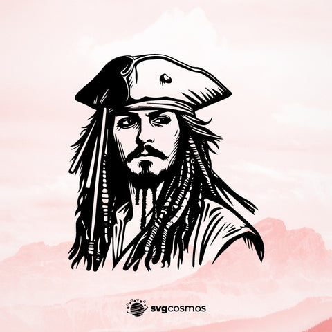 Jack Sparrow svg, Jack Sparrow png, Jack Sparrow silhouette, Jack Sparrow vector, Jack Sparrow cricut, Jack Sparrow cut file, Captain Jack Sparrow svg, Caribbean Pirates svg, Johnny Depp svg - svgcosmos