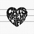 Cats are my life svg, Love Cats SVG Clipart, Love Cat Silhouette Cut File, Cat Love Svg, I Love My Pet svg, cat svg - svgcosmos