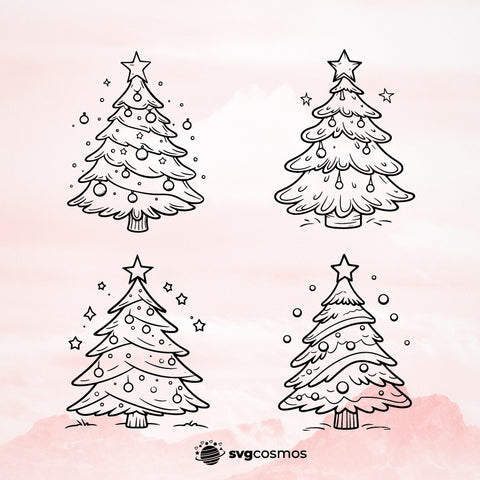 Christmas tree SVG, Christmas tree PNG, Christmas tree clipart, Christmas tree silhouette, Christmas tree vector, Christmas tree cricut, Christmas tree cut file, Christmas treepng- svgcosmos