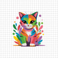 Cat svg, Colorful cat svg, Cat png, Colorful shirt, Cat silhouette, Cat clipart, Cat vector, Cat cricut, Cat svg files for cricut, Cat cut file, Colorfulcat cricut - svgcosmos