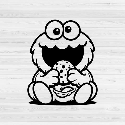 Cookie Monster SVG, Cookie Monster PNG, Cookie Monster clipart, Cookie Monster silhouette, Cookie Monster vector, Cookie Monster cricut, Cookie Monster cut file, Cookie Monster png, Cookie Monster svg- svgcosmos