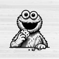 Cookie Monster SVG, Cookie Monster PNG, Cookie Monster clipart, Cookie Monster silhouette, Cookie Monster vector, Cookie Monster cricut, Cookie Monster cut file, Cookie Monster png, Cookie Monster svg- svgcosmos