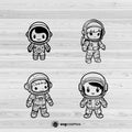 Cute Astronaut svg, Cute Astronaut png, Cute Astronaut silhouette, Cute Astronaut clipart, Cute Astronaut vector, Cute Astronaut cricut, Kawaii Astronaut svg, Kawaii Astronaut png, Kawaii Astronaut cricut - svgcosmos