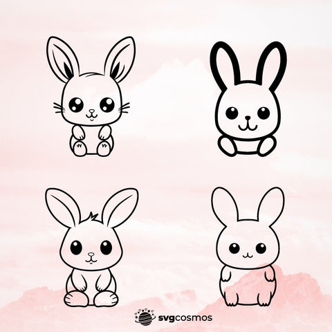 Cute Bunny svg, Cute Bunny png, Cute Bunny shirt, Cute Bunny clipart, Cute Bunny vector, Cute Bunny cricut, Kawaii Bunny svg files for cricut, Cute Bunny cut file, kawaii bunny svg, easter bunny svg, bunny svg - svgcosmos