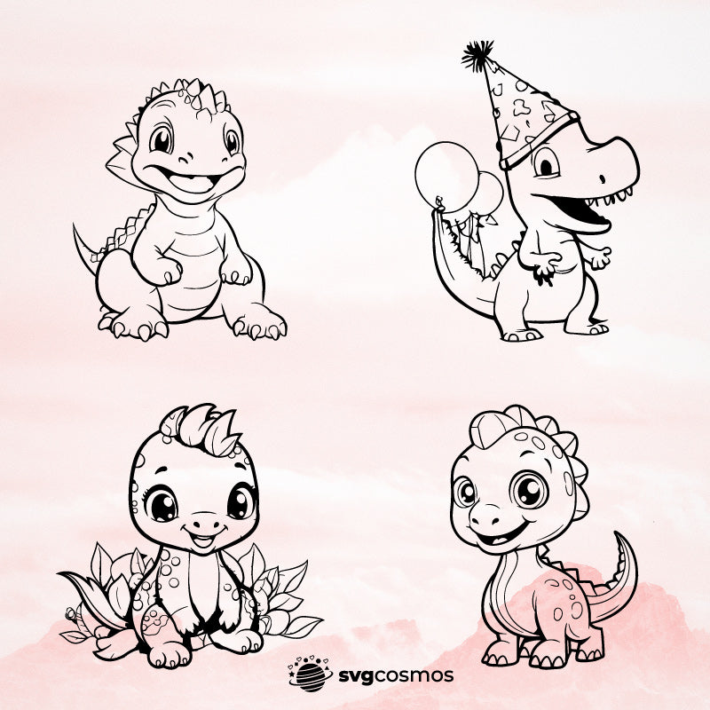 A Collection Of Cute Dino's Royalty Free SVG, Cliparts, Vectors, and Stock  Illustration. Image 11820308.
