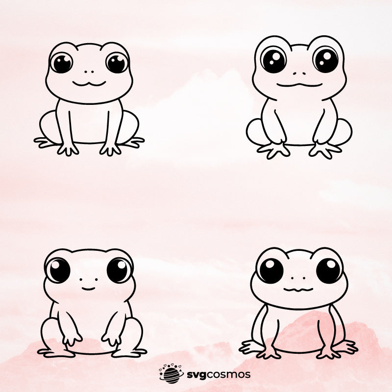 Coloring Pages A Cute Frog For Kids Outline Sketch Drawing Vector, Frog  Drawing, Wing Drawing, Ring Drawing PNG and Vector with Transparent  Background for Free Download