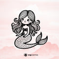 Cute Mermaid svg, Cute Mermaid png, Cute Mermaid silhouette, Cute Mermaid cricut, Mermaid svg, Little Mermaid svg, Baby Mermaid svg, Mermaid png - svgcosmos