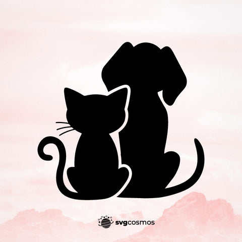 Dog and Cat SVG, Dog and Cat PNG, Dog and Cat svg, Dog and Catcricut, Dog and Cat clipart, Dog and Cat vector, cut file, eps, dxf, png, Instant Download - svgcosmos