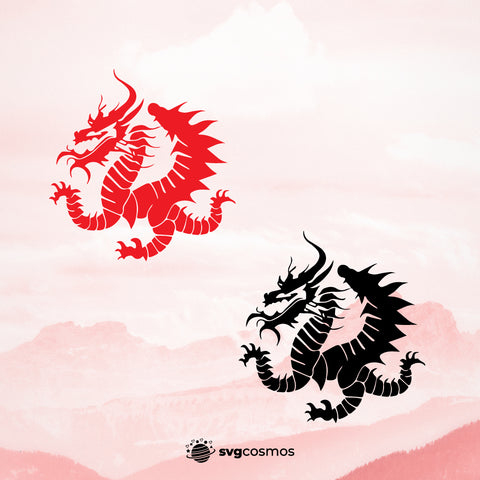 Dragon svg, Dragon png, Dragon silhouette, Dragon clipart, Dragon vector, Dragon cricut, Dragon svg files for cricut, Dragon cut file, Chinese Dragon svg, Chinese Dragon cricut, eps, dxf, png, Instant Download - svgcosmos