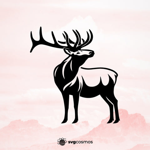 Elk SVG, Elk PNG, Elk clipart, Elk silhouette, Elk vector, Elk cricut, Elk cut file, Elk png, Elk svg, Elk head svg- svgcosmos