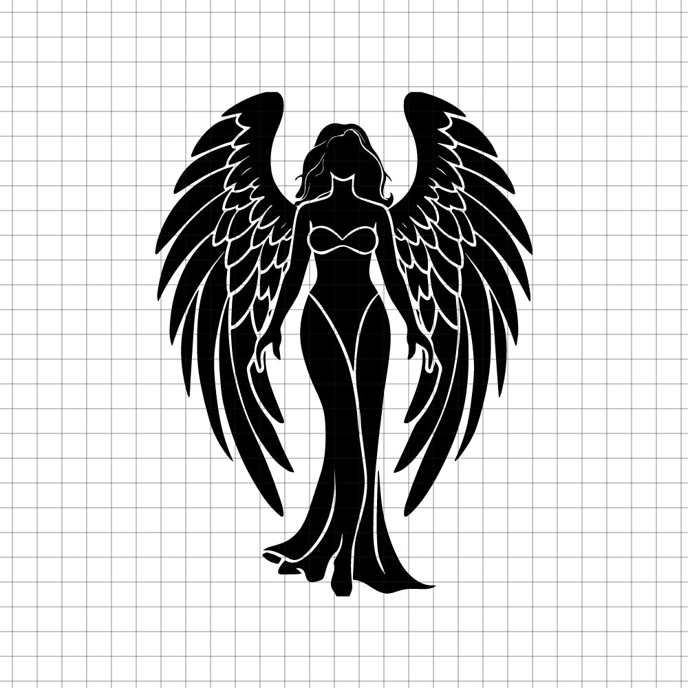 Female angel svg, Angel SVG, Angel PNG, Angel clipart, Angel Cricut, Angel vector, Angel silhouette, angel cut file, instant download - svgcosmos