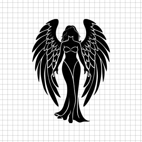Female angel svg, Angel SVG, Angel PNG, Angel clipart, Angel Cricut, Angel vector, Angel silhouette, angel cut file, instant download - svgcosmos