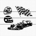 Racing Car svg, Racing svg, Formula 1 svg, start flag svg, Racing Car png, Racing Car clipart, cut file, eps, dxf, Instant Download - svgcosmos