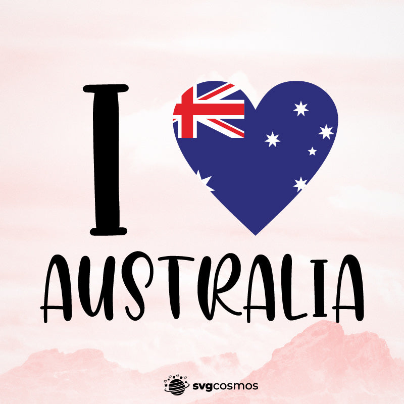 I Love Australia svg, I Love Australia png, I Love Australia shirt, I Love Australia clipart, I Love Australia vector, I Love Australia cricut, I Love Australia svg files for cricut, I Love Australia cut file, Australia flag svg, Australia flag png, Australia cricut, Australia heart flag svg, Australia svg, Australia png, Australia cricut, Australia vector, eps, dxf, png, Instant Download - svgcosmos