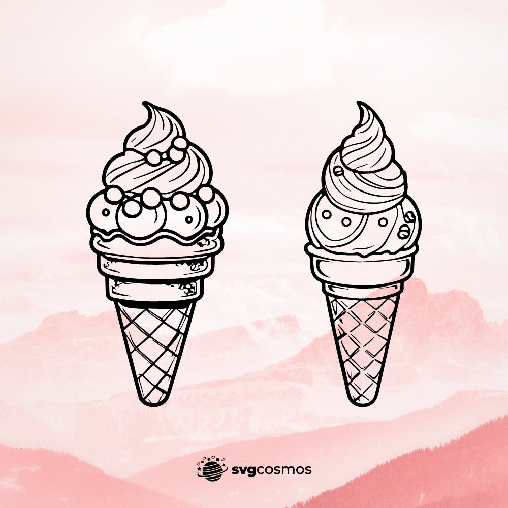 Ice cream SVG, Ice cream PNG, Ice cream clipart, Ice cream silhouette, Ice cream vector, Ice cream cricut, Ice cream cut file, Icecream  svg, Ice cream icon - svgcosmos