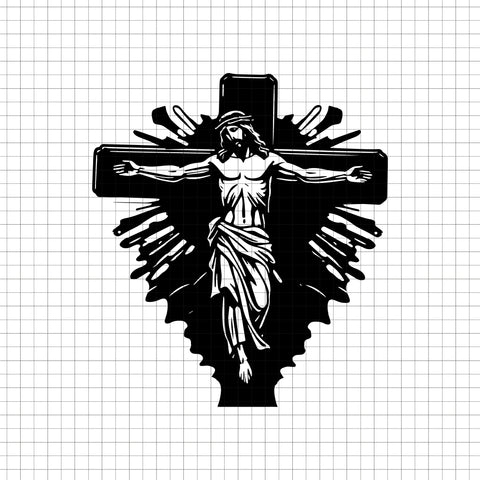 Jesus on cross svg, Jesus cross png, Jesus cross silhouette, Jesus cross clipart, Jesus cross vector, Jesus cross cricut, Jesus svg files for cricut, Jesus cross cut file, Crucifix svg, Crucifix Silhouette, Crucifix png, Crucifix clipart, Jesus svg, Cross png, cricut, dxf, eps, pdf, instant download - svgcosmos