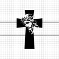 Jesus on cross svg, Jesus cross png, Jesus cross silhouette, Jesus cross clipart, Jesus cross vector, Jesus cross cricut, Jesus svg files for cricut, Jesus cross cut file, Crucifix svg, Crucifix Silhouette, Crucifix png, Crucifix clipart, Jesus svg, Cross png, instant download - svgcosmos
