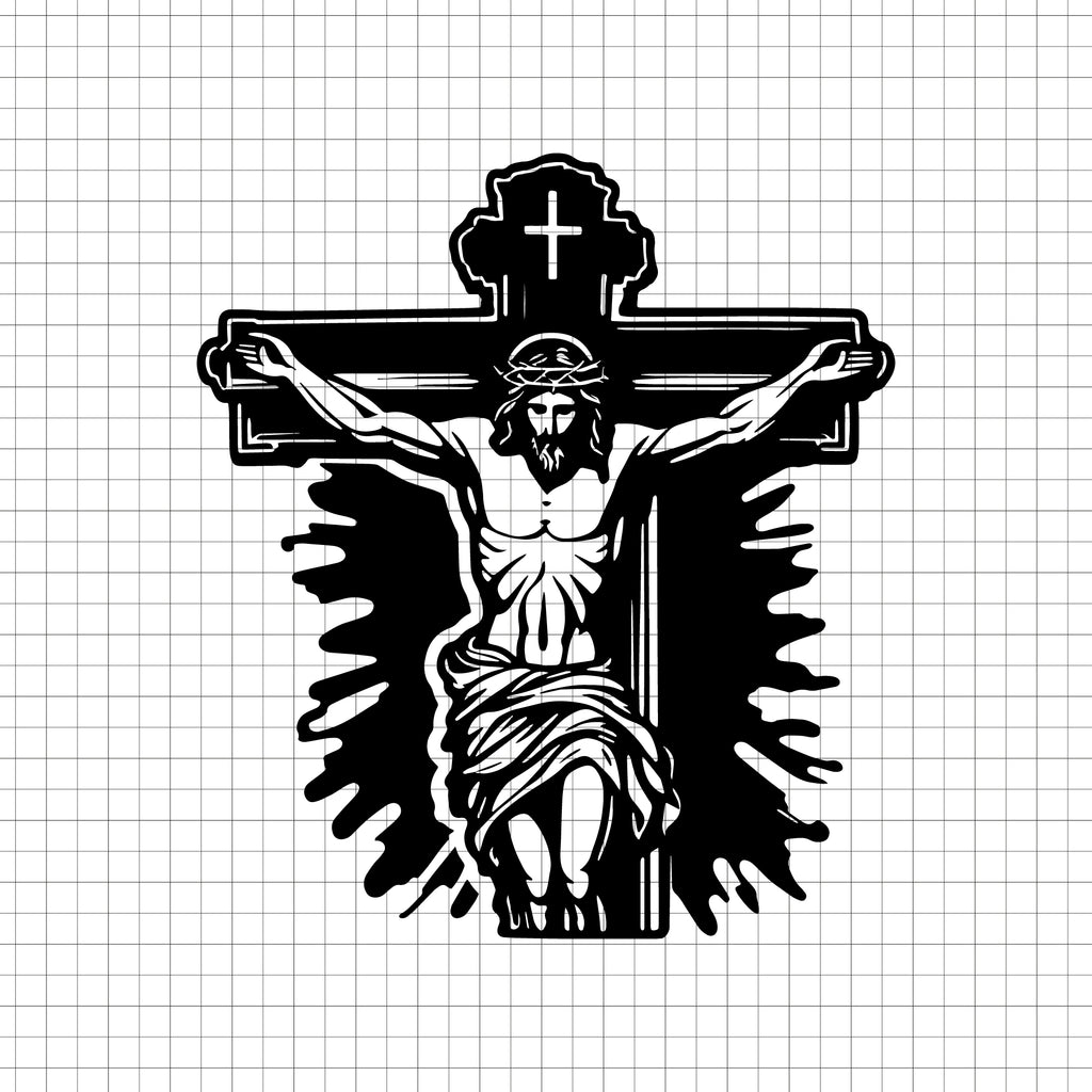 Jesus on cross svg, Jesus cross png, Jesus cross silhouette, Jesus cross clipart, Jesus cross vector, Jesus cross cricut, Jesus svg files for cricut, Jesus cross cut file, Crucifix svg, Crucifix Silhouette, Crucifix png, Crucifix clipart, Jesus svg, Cross png, cricut, dxf, eps, pdf, instant download - svgcosmos