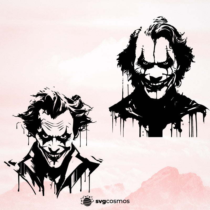 the joker face silhouette
