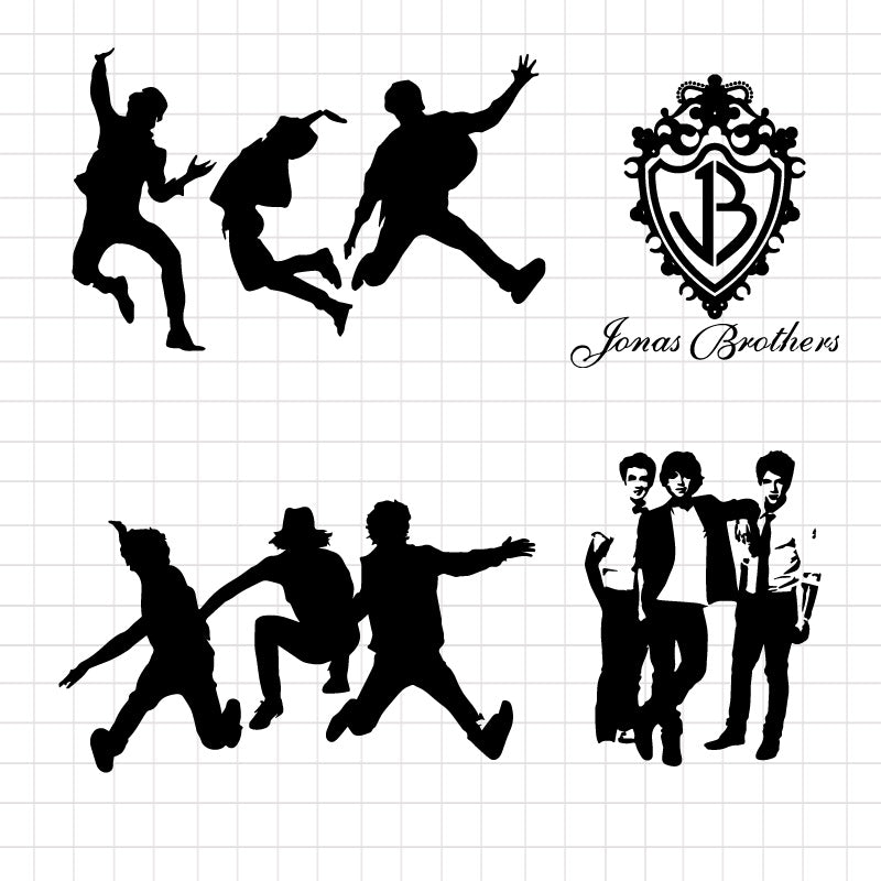 Jonas Brothers silhouette vector svg cricut – svgcosmos