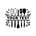 Customizable Kitchen Utensils Vector, Kitchen svg, Kitchen Monogram svg, Kitchen cricut, Instant Download - svgcosmos