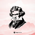 Beethoven SVG, Beethoven PNG, Beethoven clipart, Beethoven silhouette, Beethoven vector, Beethoven cricut, Beethoven cut file, Beethoven png, Ludwig van Beethoven svg- svgcosmos