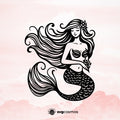 Mermaid SVG, Mermaid PNG, Mermaid clipart, Mermaid silhouette, Mermaid vector, Mermaid cricut, Mermaid cut file, Mermaid png, Mermaid tail svg, Mermaid hair svg- svgcosmos