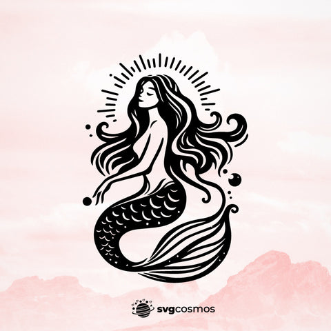 Mermaid SVG, Mermaid PNG, Mermaid clipart, Mermaid silhouette, Mermaid vector, Mermaid cricut, Mermaid cut file, Mermaid png, Mermaid tail svg, Mermaid hair svg- svgcosmos