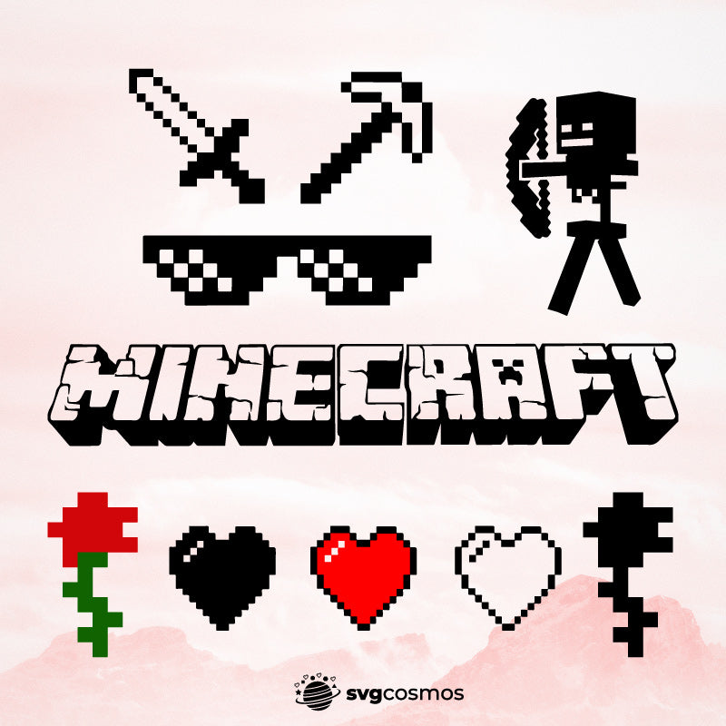 Minecraft bundle vector svg cricut – svgcosmos