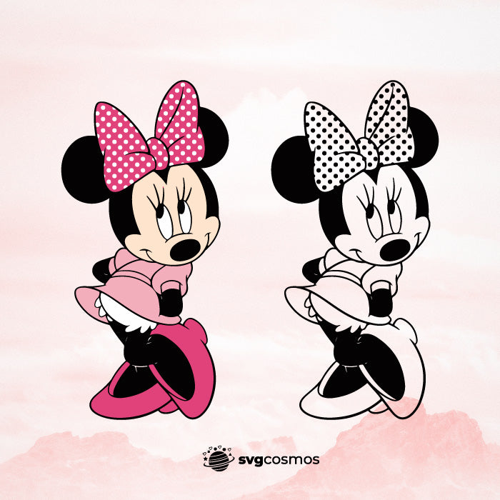 Minnie Mouse outline, Minnie Mouse svg, Minnie Mouse cricut, Minnie Mouse vector, Minnie Mouse clipart - svgcosmos
