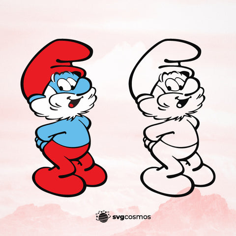 The Smurfs, The Smurfs cricut, Papa Smurf svg, Papa Smurf vector, Papa Smurf clipart - svgcosmos