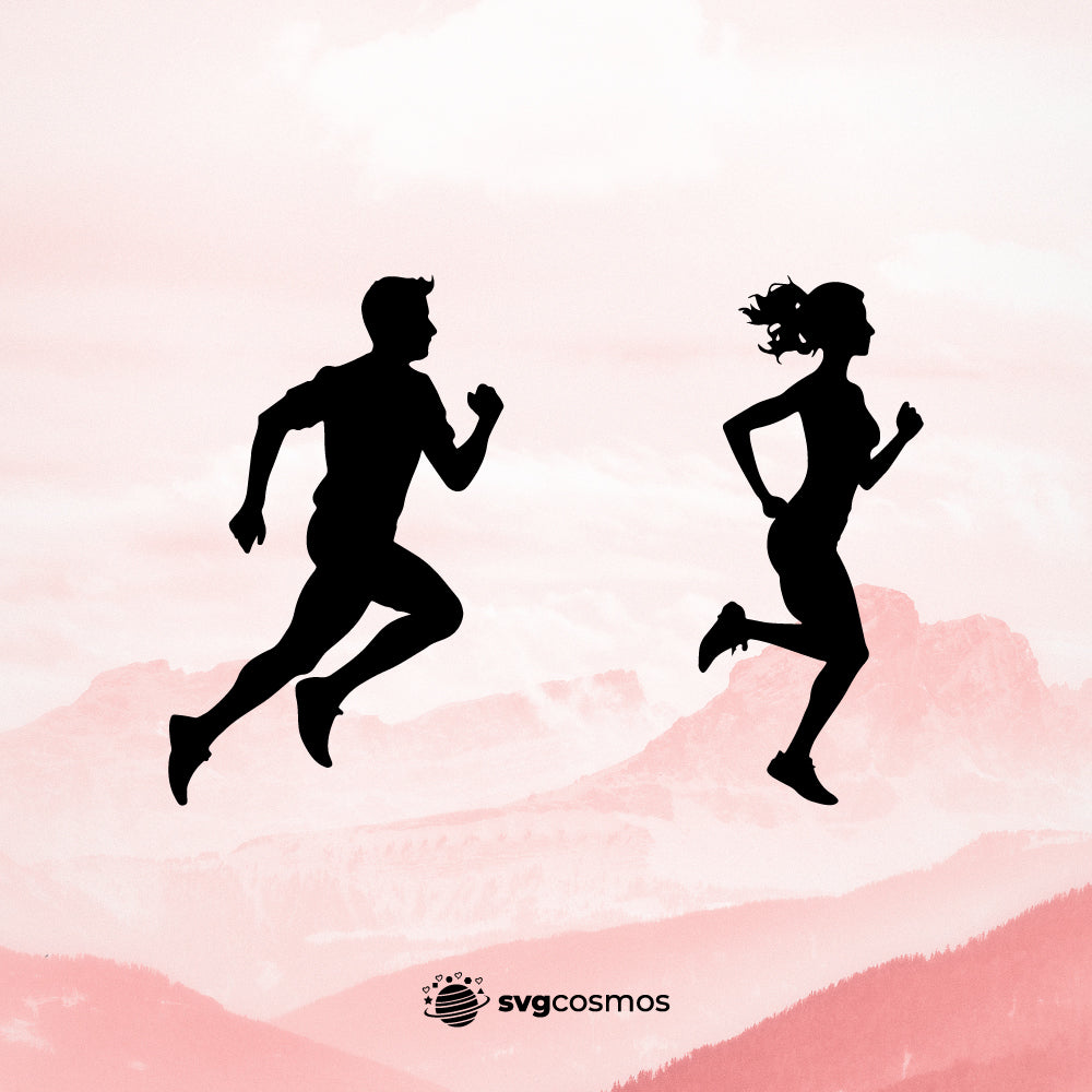 Running man svg, running woman svg, running woman png, running woman silhouette, running woman clipart, running woman vector, running woman cricut, running woman svg files for cricut, running woman cut file, Running man cricut, Running man vector, Running svg, running cricut, running png, running vector, eps, dxf, png, Instant Download - svgcosmos