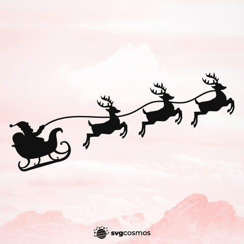 Santa's Sleigh vector svg cricut – svgcosmos