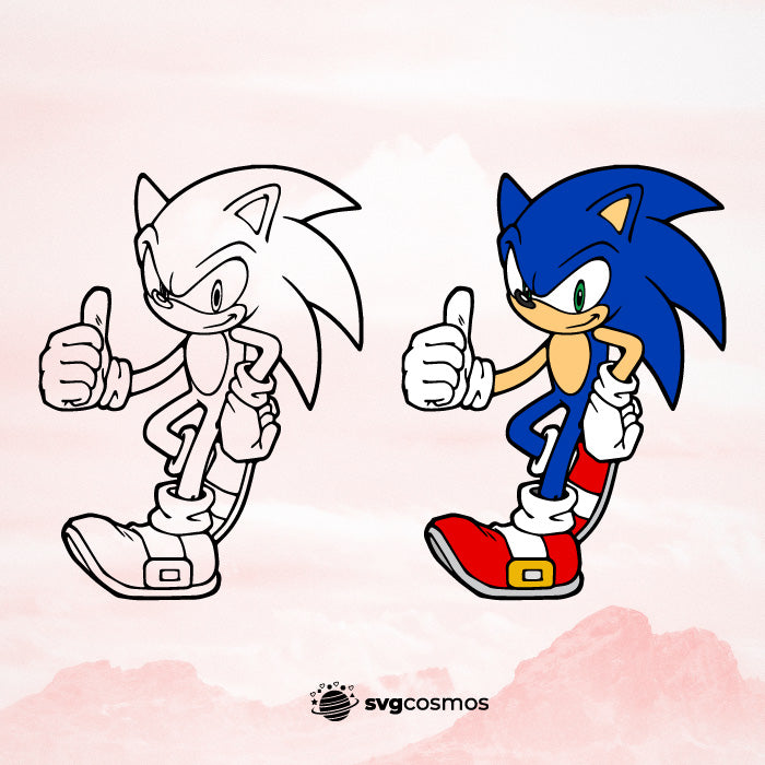 Shadow Sonic the Hedgehog Svg File 