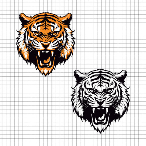Tiger SVG, Tiger PNG, Tiger clipart, Tiger, Tiger vector, Tiger cricut, Tiger head svg, tiger head cricut, tiger silhouette, Tiger cut file - svgcosmos