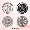 Viking Compass SVG, Viking Compass PNG, Nordic Compass svg, Nordic Compass vector, Viking Compass clipart, Viking Compass symbol, Viking Compass vector, Viking Compass cricut, Viking Compass cut file, Viking Compass tattoo - svgcosmos