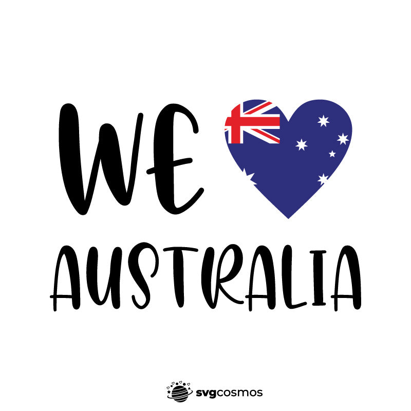 We Love Australia svg vector cricut