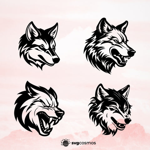 Wolf SVG, Wolf PNG, Wolf clipart, single Wolf svg, Simple Wolf SVG , Wolf  vector, Wolf cricut, Wolf logo cut file, wolf head svg, wolf head png, wolf head cricut, angry wolf svg - svgcosmos