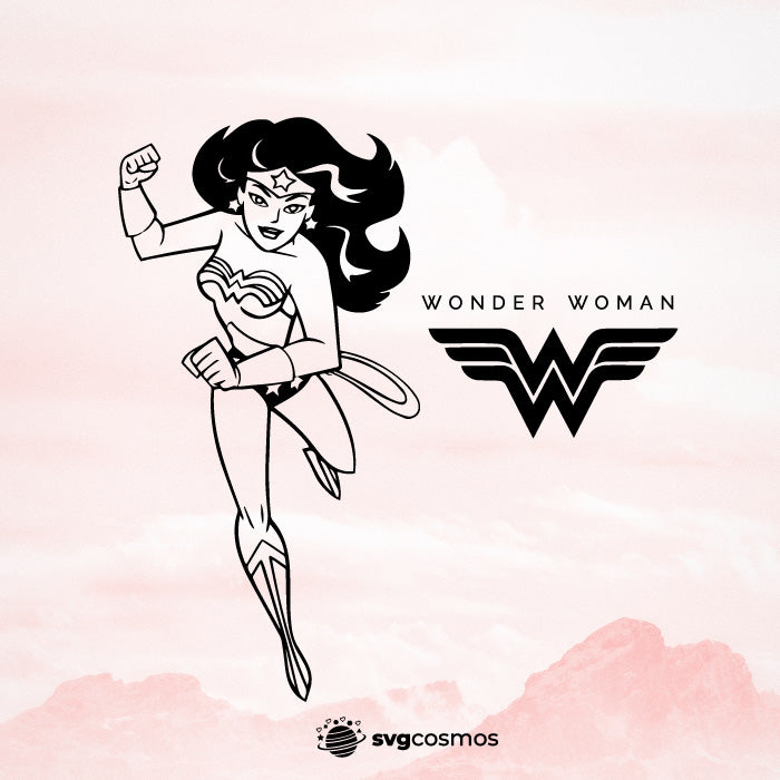 wonder woman superhero silhouette