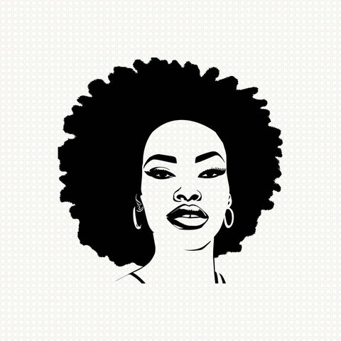 Afro Woman svg silhouette - svgcosmos