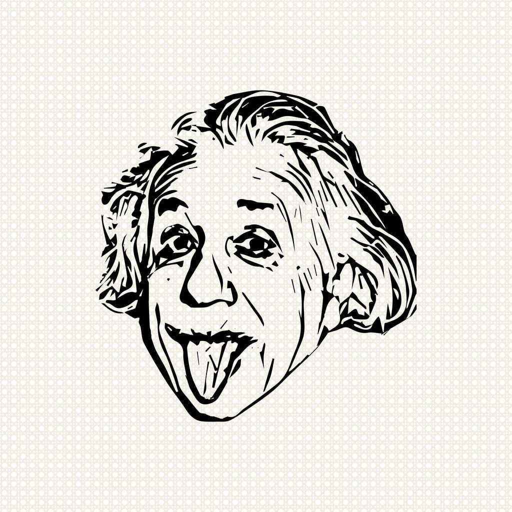 Albert Einstein svg silhouette - svgcosmos