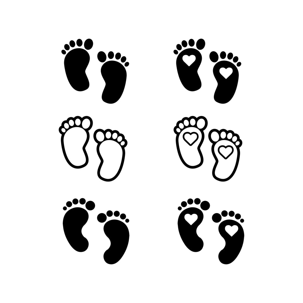 Baby footprint svg clipart - svgcosmos