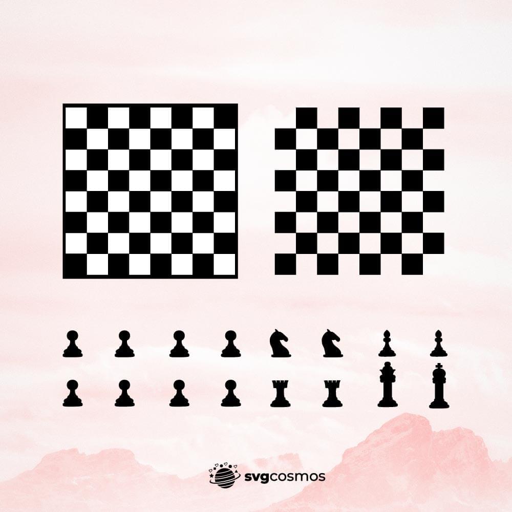Chess Pieces Svg/Chess game/Jpg/Png/Ai/Basic chess (1990345)