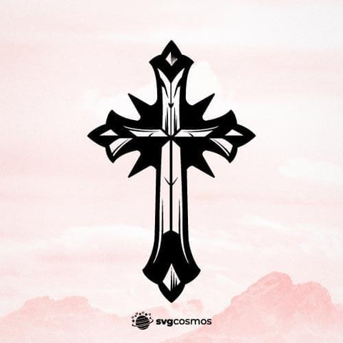 Christian cross svg clipart - svgcosmos