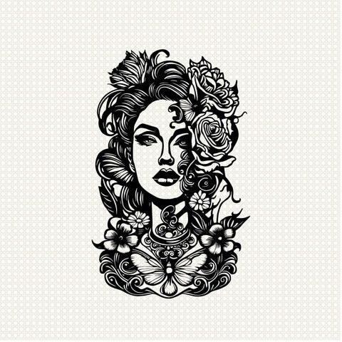 Floral Woman svg - svgcosmos