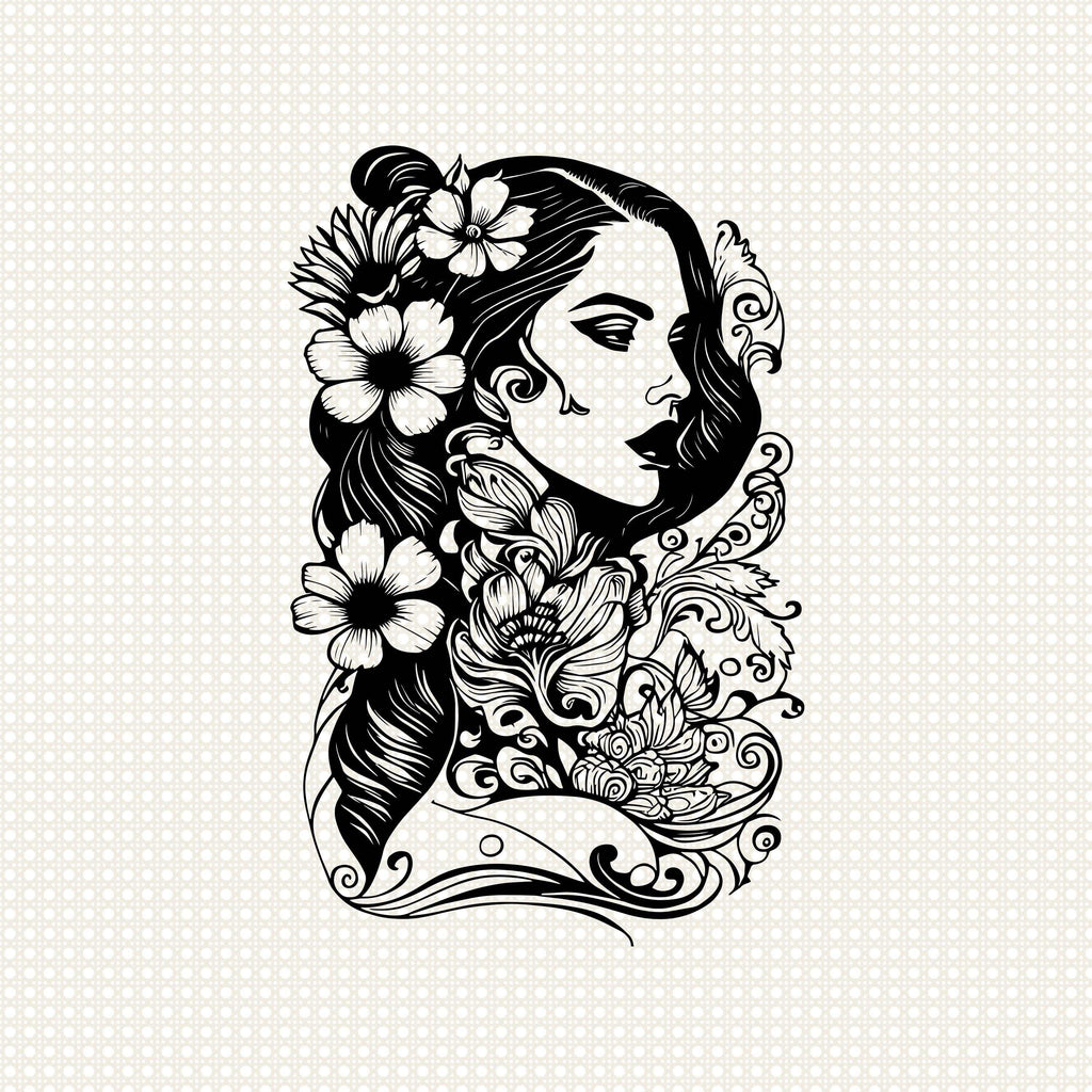 Floral Woman svg - svgcosmos